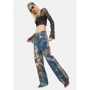 Jaded London Multicolor Straight Leg Jeans